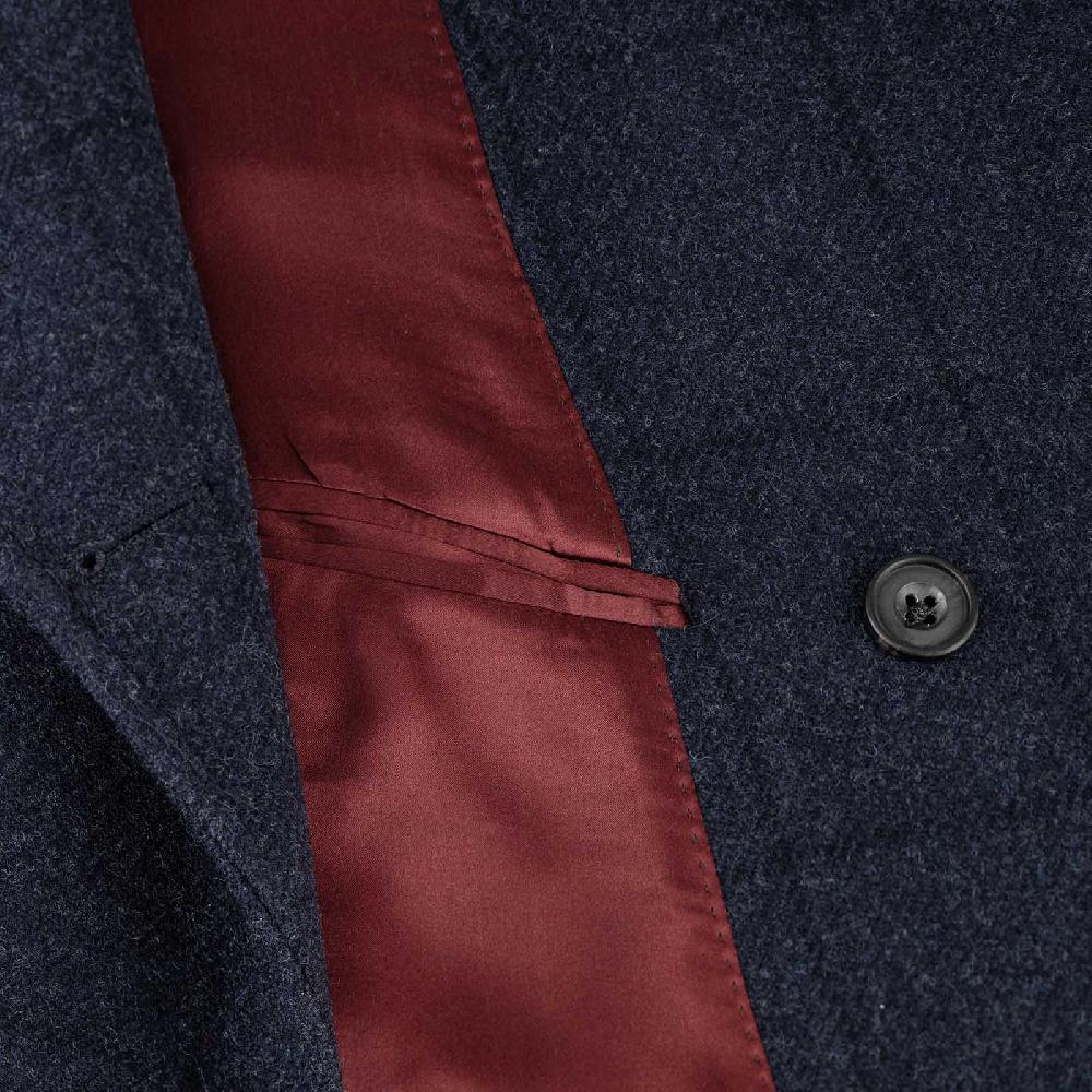 Rubinacci Vintage archive cappotto Ulster in lana a quadri blu 2025