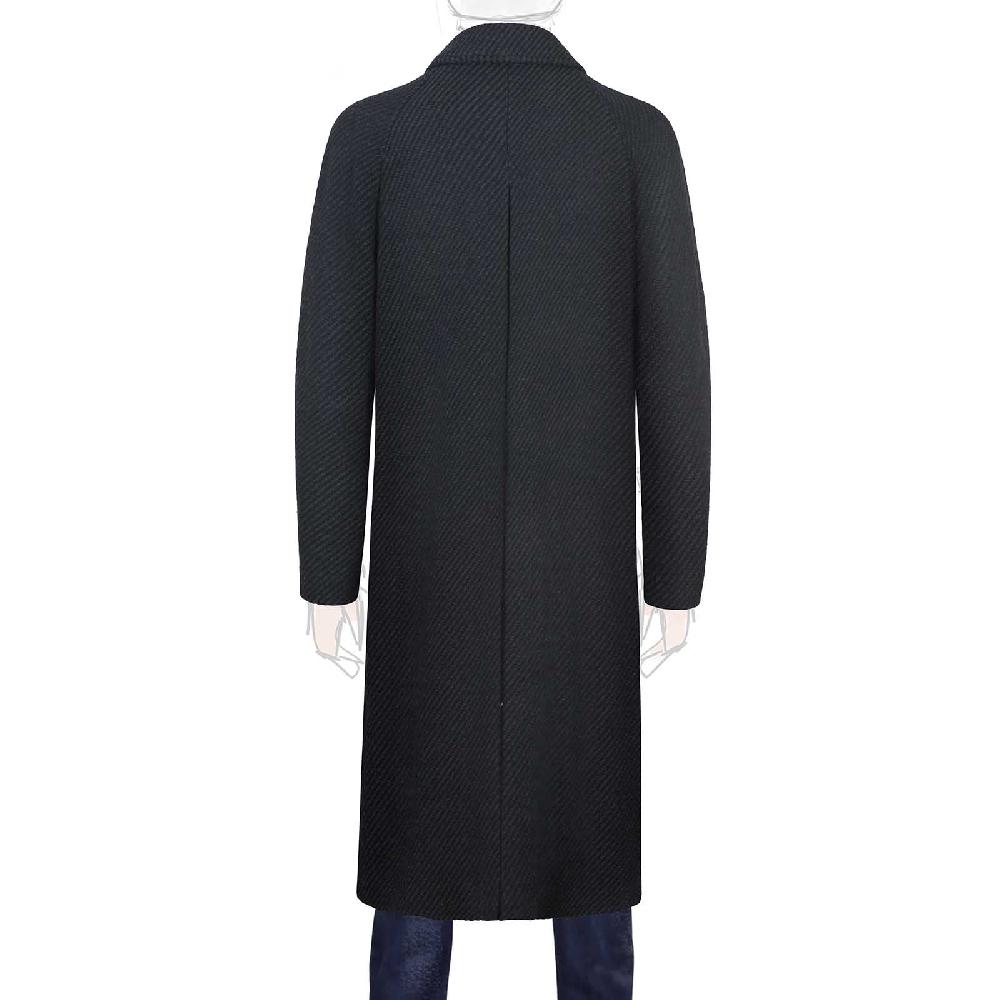 Rubinacci Vintage archive cappotto raglan in diagonale di lana skyfall blu 2025