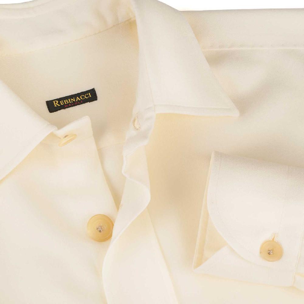 Rubinacci Overshirt in lana bianca Liquidazione
