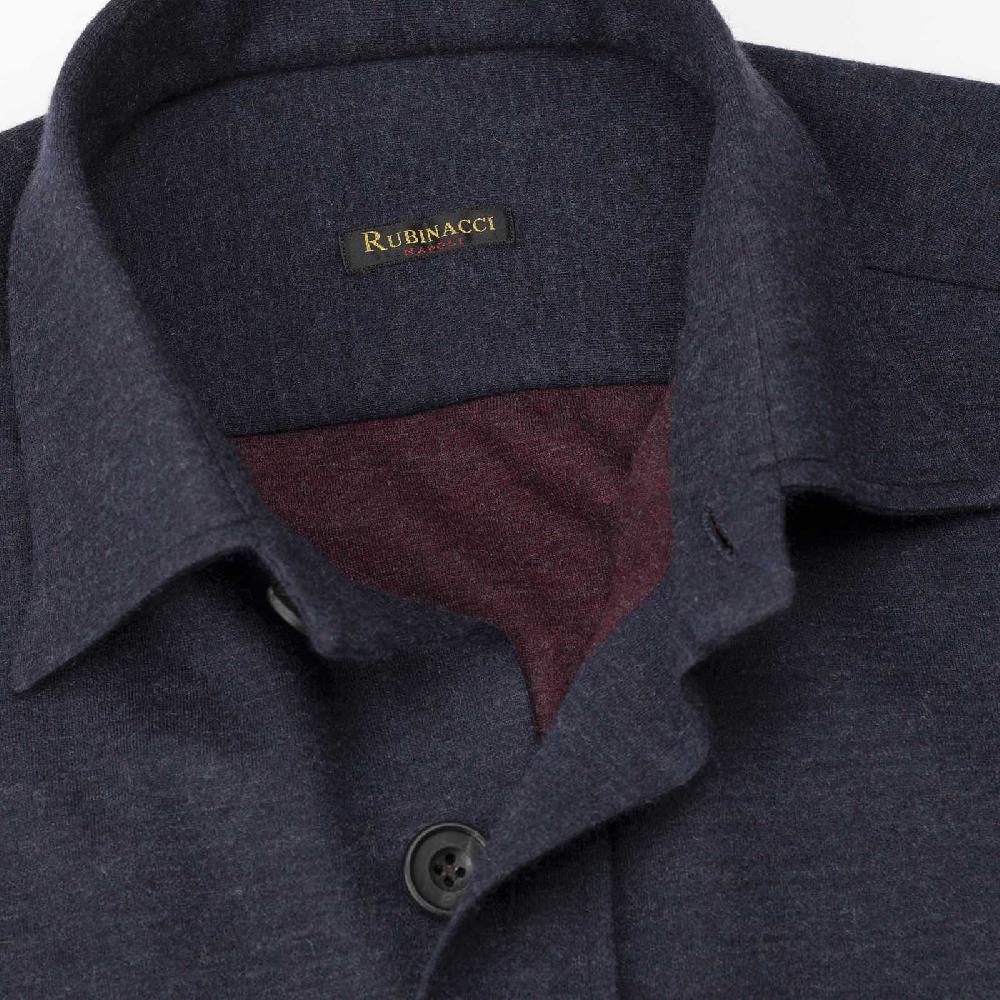 Rubinacci Overshirt in cashmere blu Sottocosto