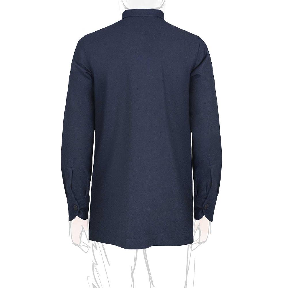 Rubinacci Sahariana in lana blu Sconto