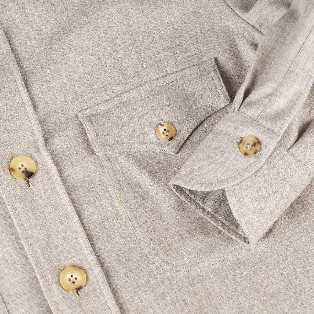 Rubinacci Sahariana in lana beige Offerta