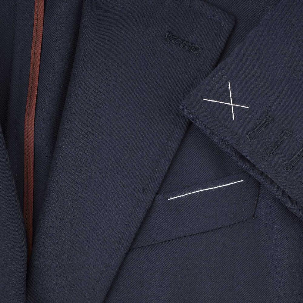 Rubinacci Giacca in Lana “Green Certified” blu Offerte