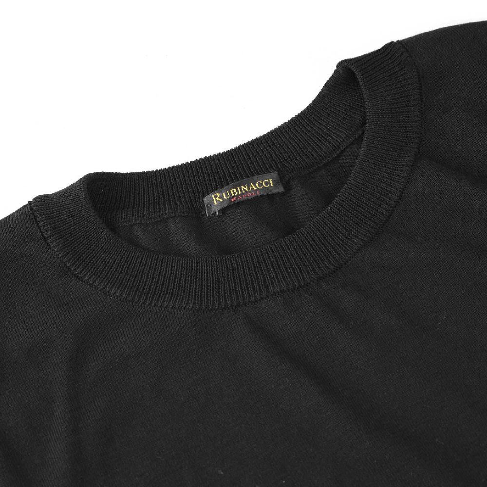 Rubinacci T-Shirt cotone nera Vendita Calda