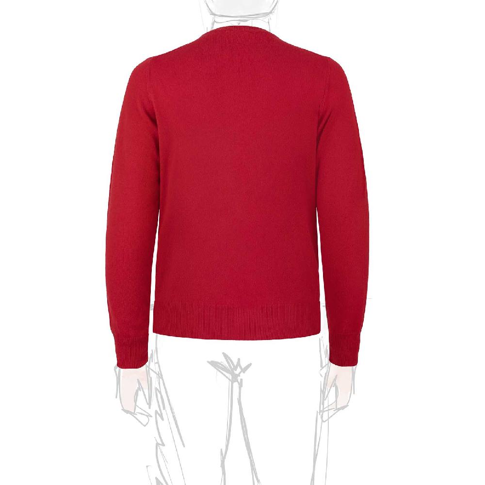 Rubinacci Girocollo in cashmere rosso Vendite Flash