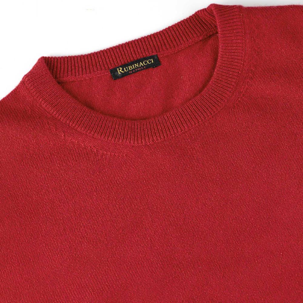 Rubinacci Girocollo in cashmere rosso Vendite Flash