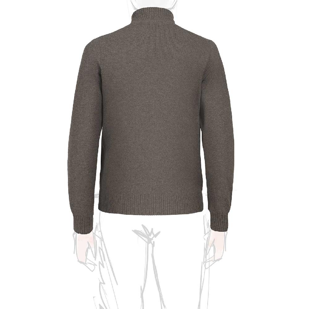 Rubinacci Collo alto in cashmere fango Nuova