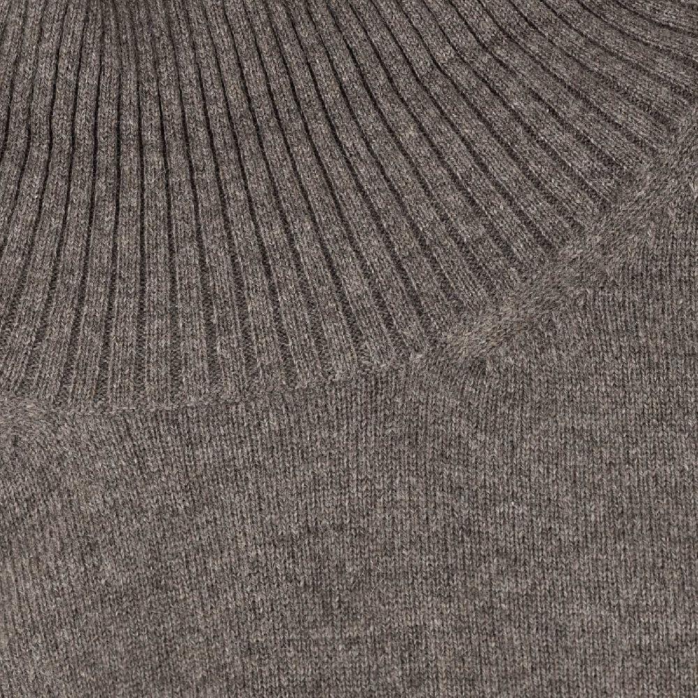 Rubinacci Collo alto in cashmere fango Nuova