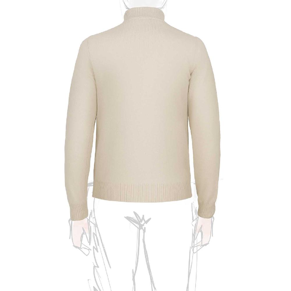 Rubinacci Collo alto in cashmere panna Moda