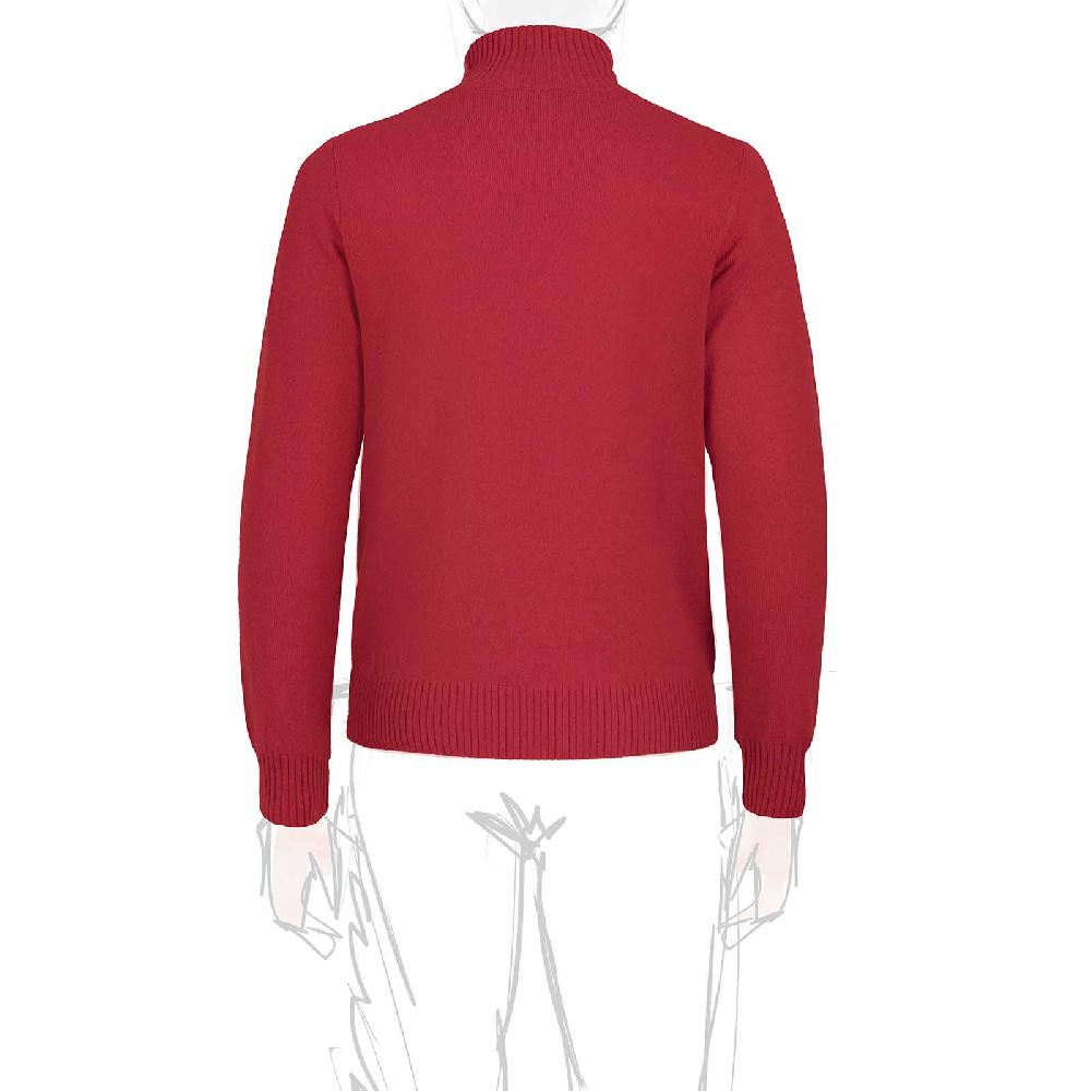 Rubinacci Collo alto in cashmere rosso 2025