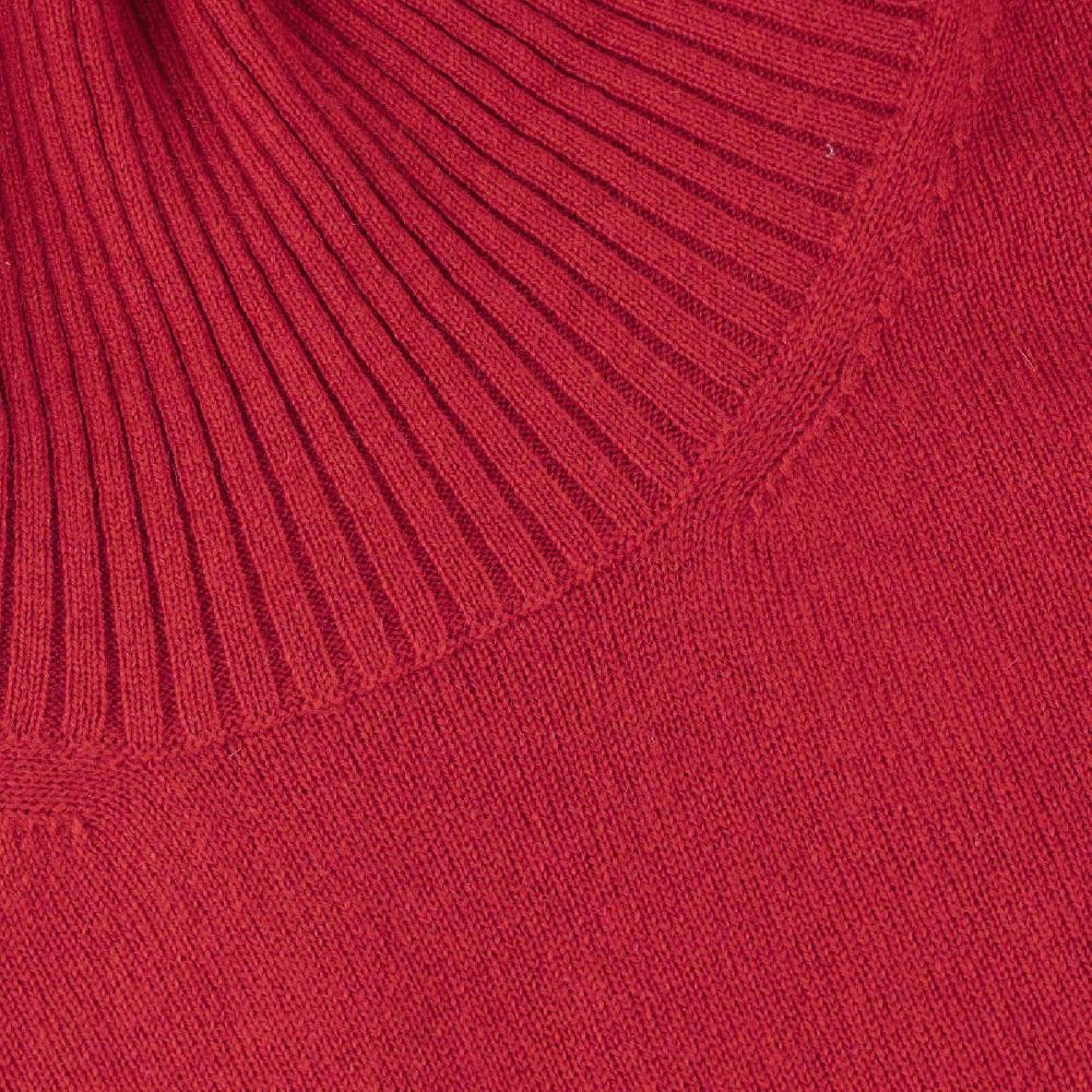 Rubinacci Collo alto in cashmere rosso 2025