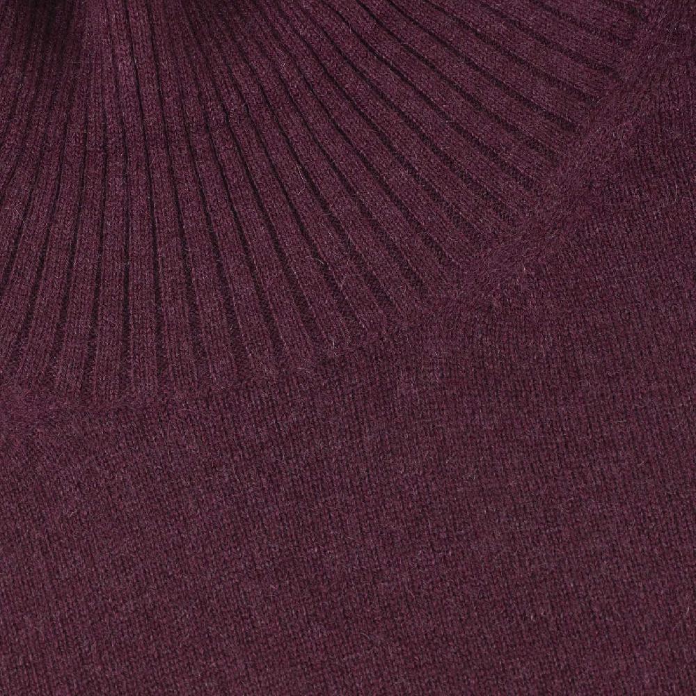 Rubinacci Collo alto in cashmere bordeaux Italy