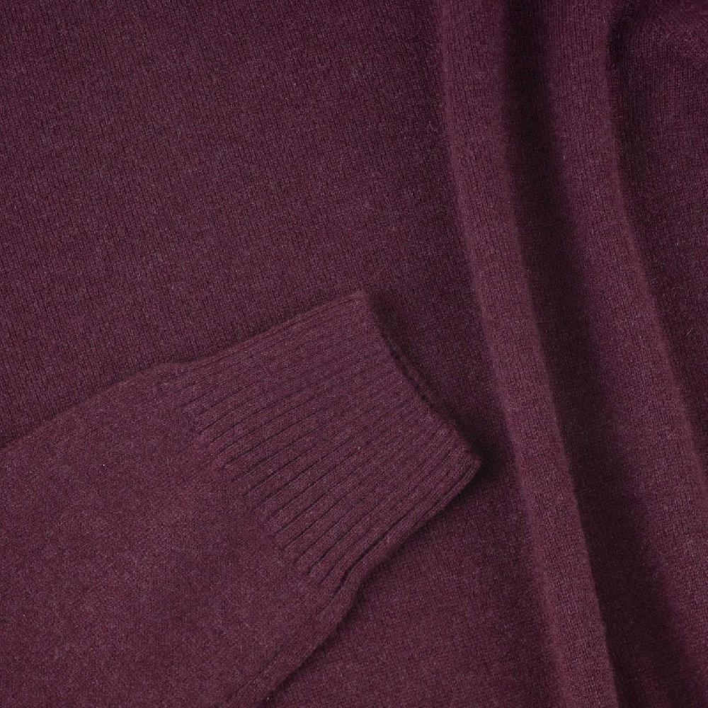Rubinacci Collo alto in cashmere bordeaux Italy