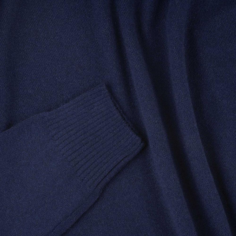 Rubinacci Collo alto in cashmere blu Italia