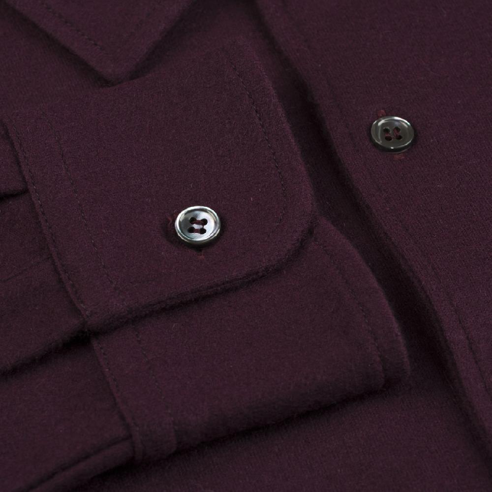 Rubinacci Camicia in cashmere vino Qualità