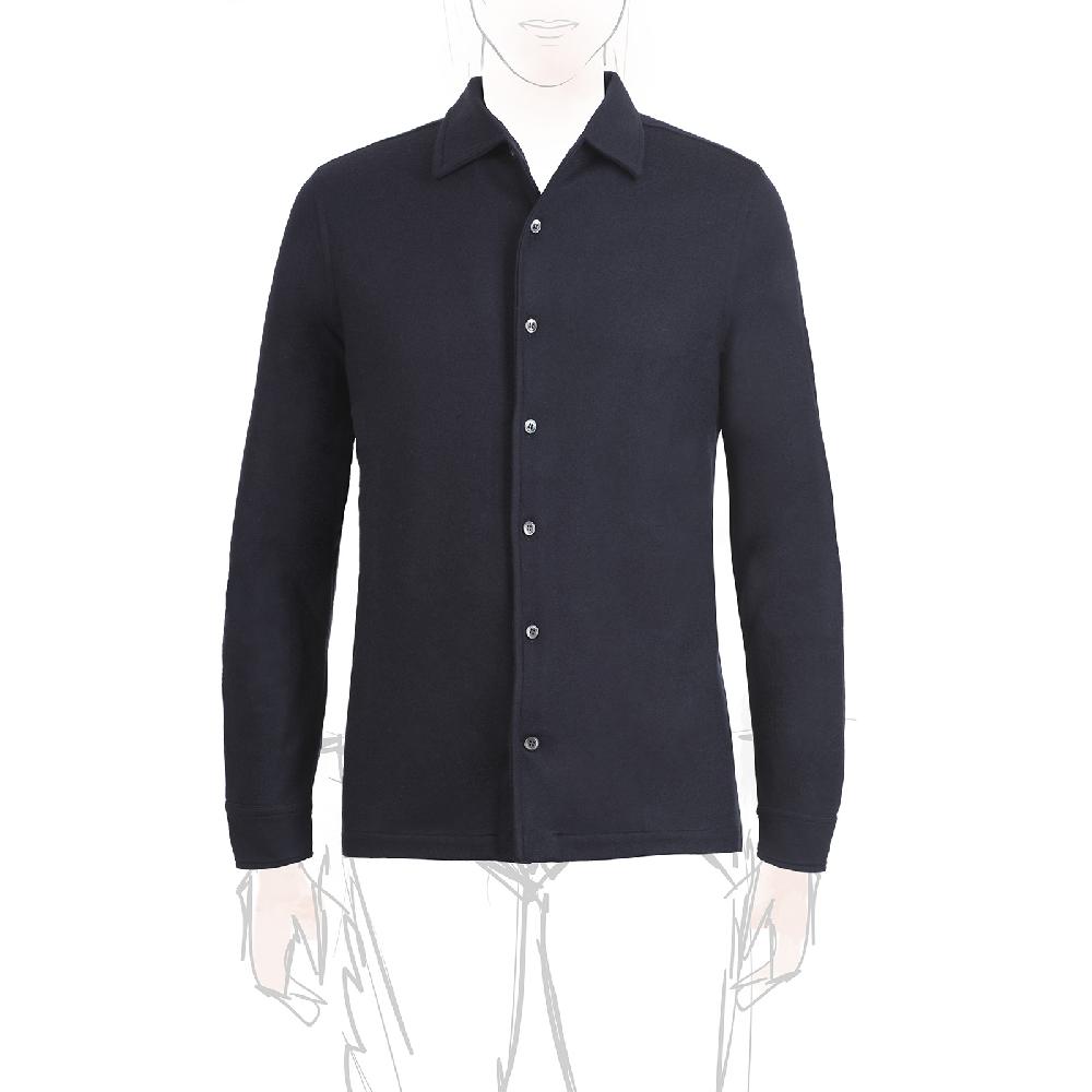Rubinacci Camicia in cashmere blu Vendita