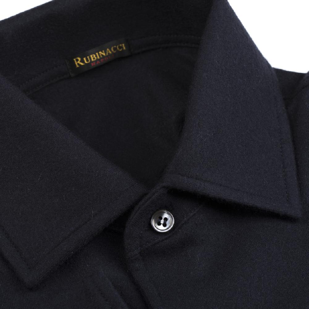 Rubinacci Camicia in cashmere blu Vendita