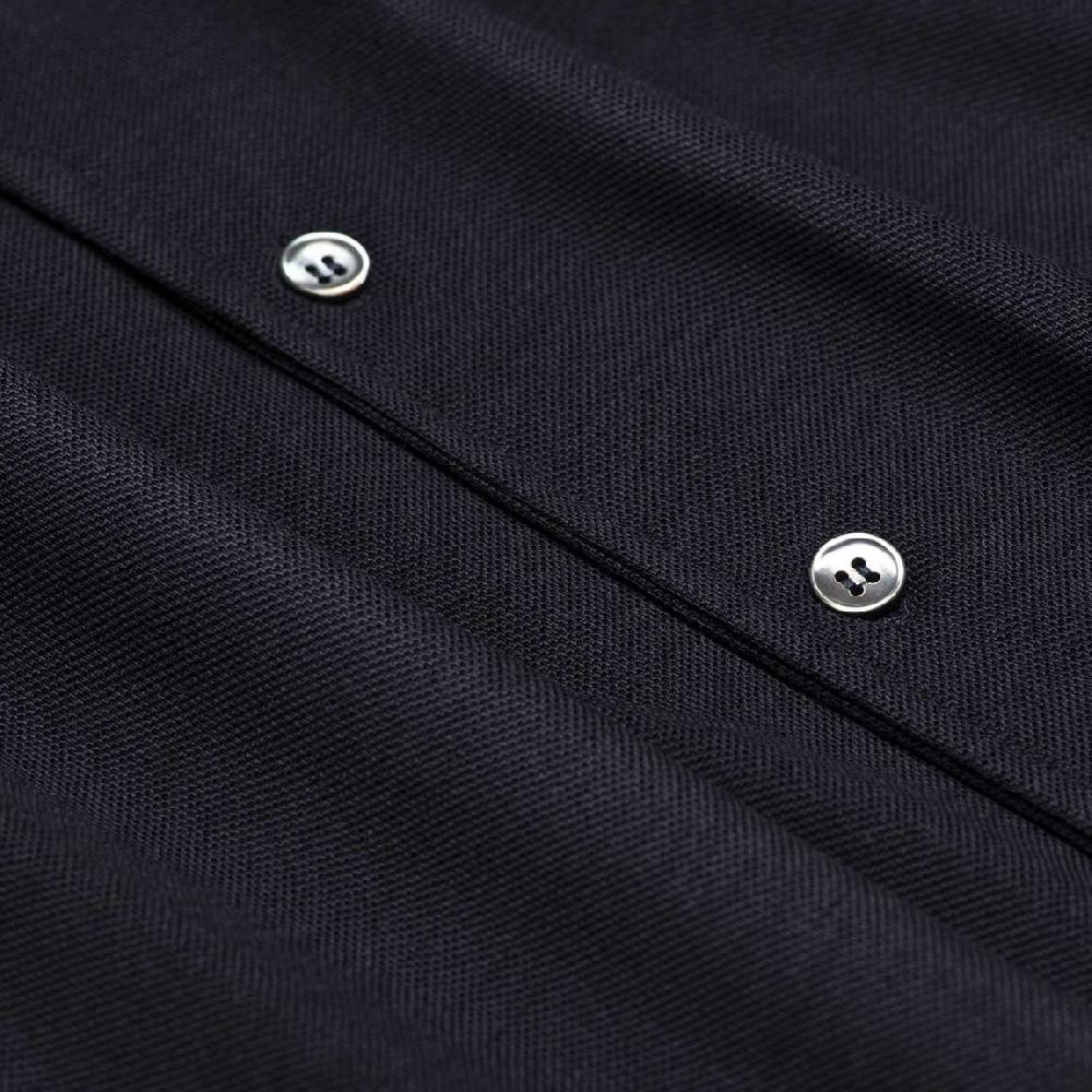Rubinacci Camicia in piquet di lana blu navy Promozione