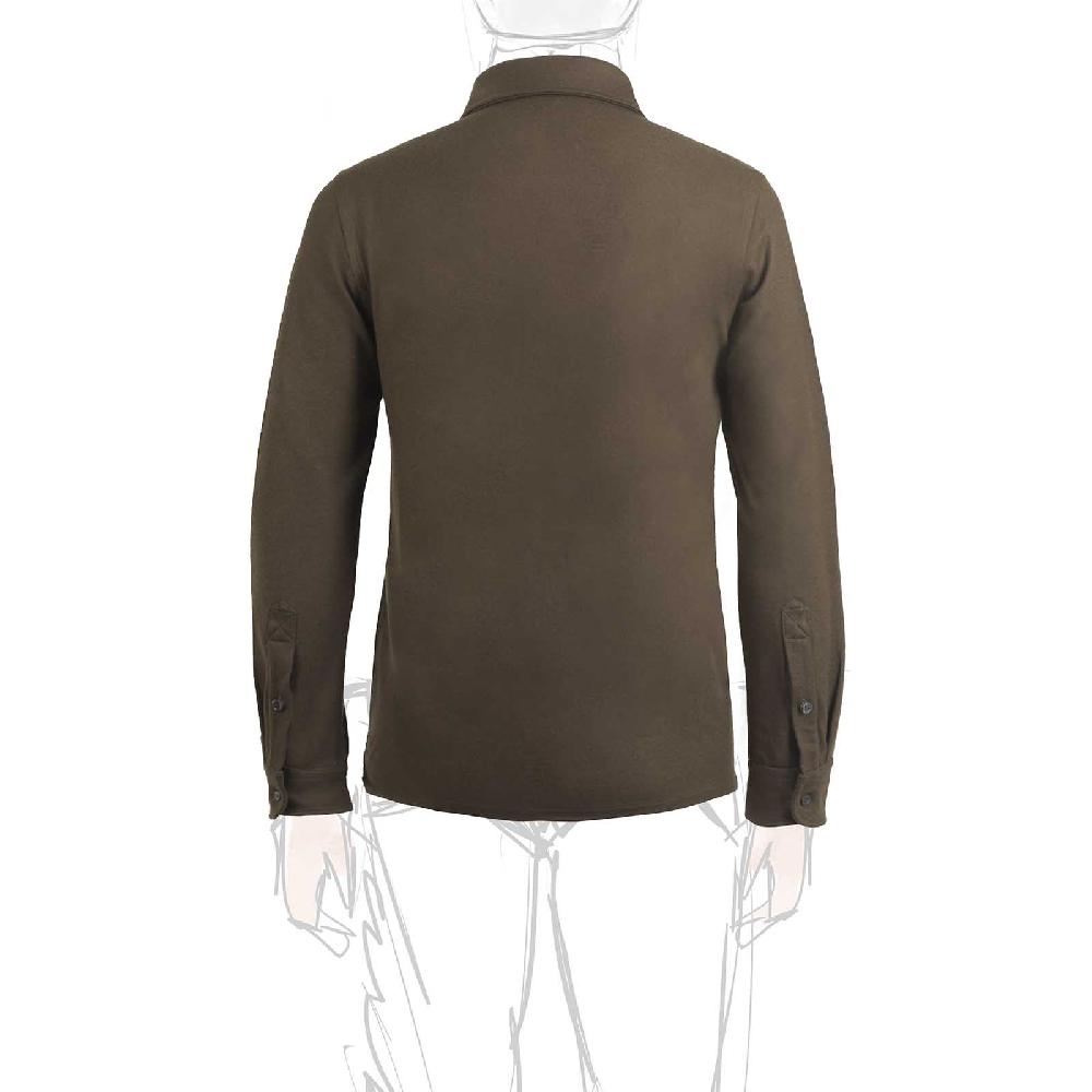 Rubinacci Camicia in cashmere verde militare Soddisfazione Garantita