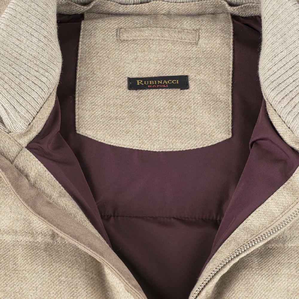 Rubinacci Gilet trapuntato lana e cashmere beige Affare Del Giorno