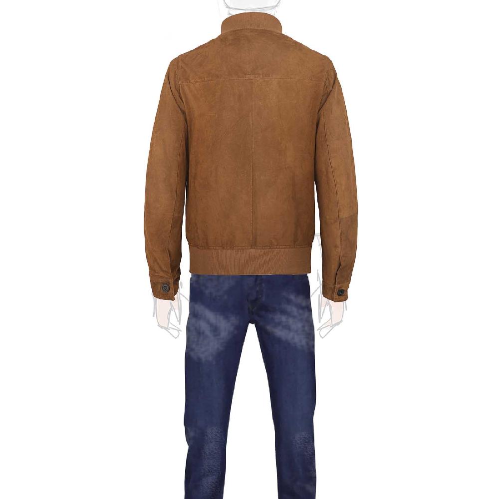 Rubinacci Bomber in camoscio tabacco Prezzo Ridotto