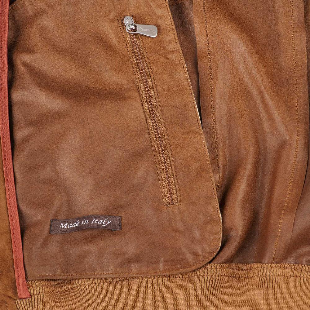 Rubinacci Bomber in camoscio tabacco Prezzo Ridotto