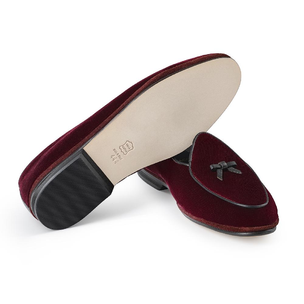 Rubinacci Marphy velluto bordeaux Presa