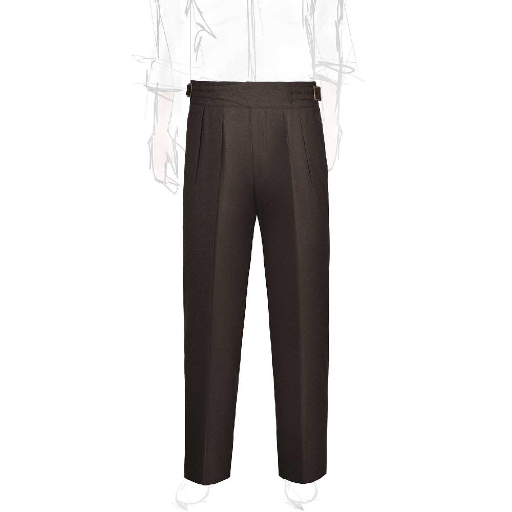 Rubinacci Pantalone manny in flanella marrone Hotsell