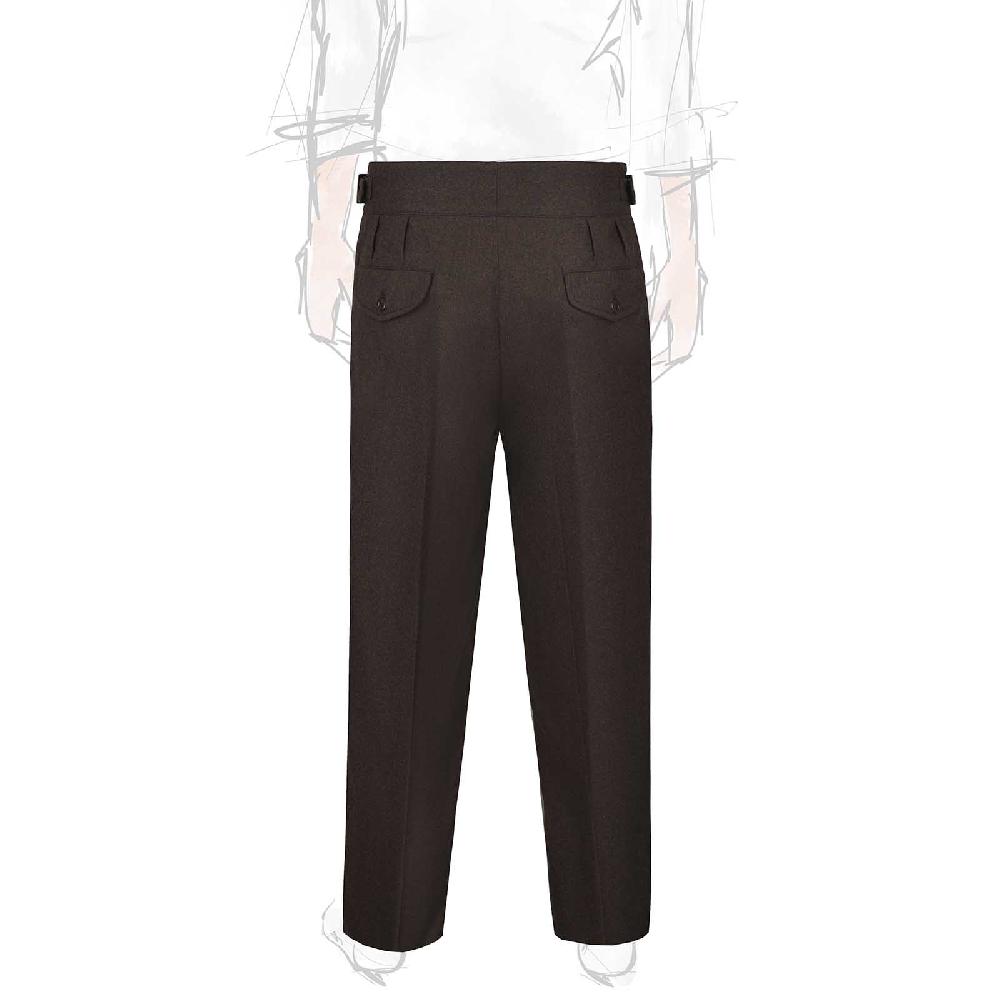Rubinacci Pantalone manny in flanella marrone Hotsell