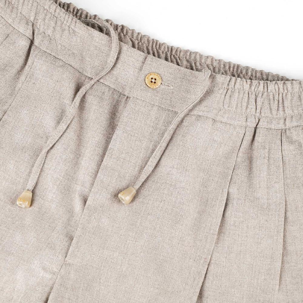 Rubinacci Pantalone leisure in lana beige Nuova