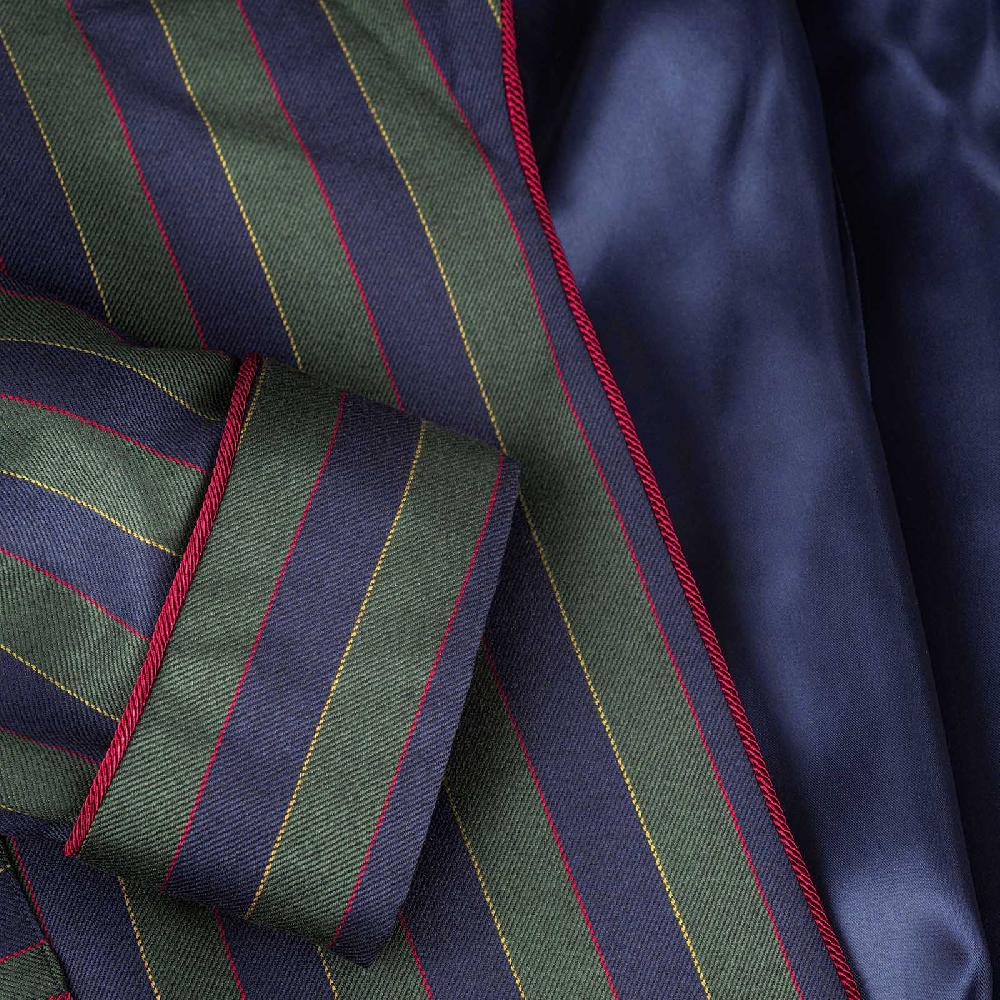 Rubinacci Vestaglia in lana e cashmere rigata Saldi