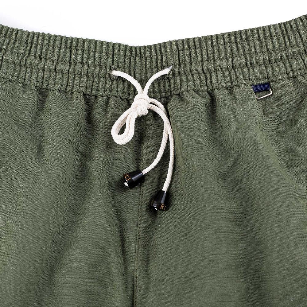 Rubinacci Costume da bagno verde in lino e cotone Consegna Veloce