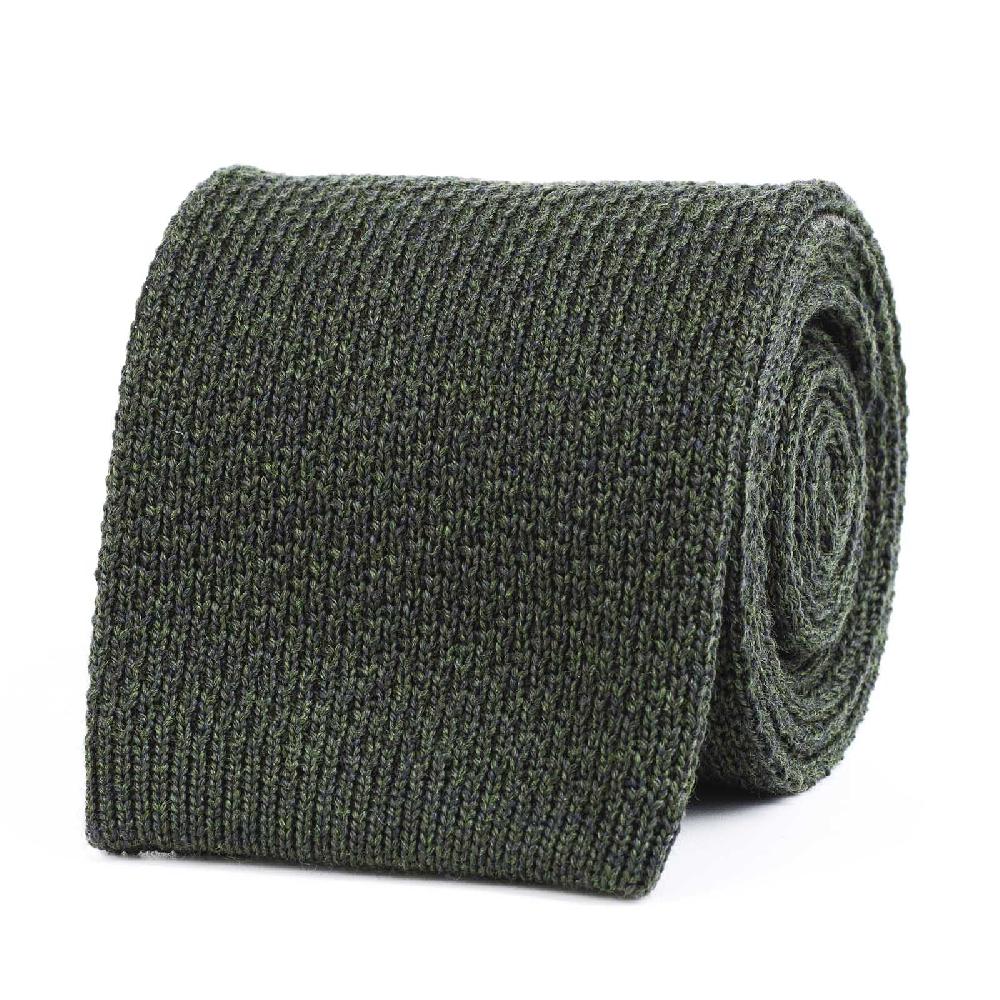 Rubinacci Cravatta in maglia verde Sottocosto