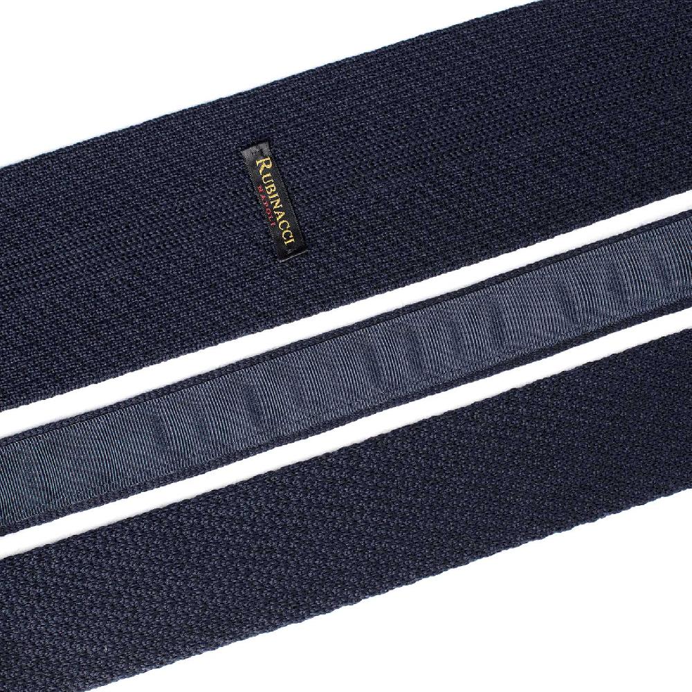 Rubinacci Cravatta in maglia navy blu Offerta