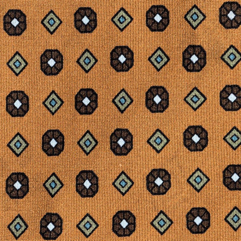 Rubinacci Cravatta in twill di seta arancio con stampa floreale Online