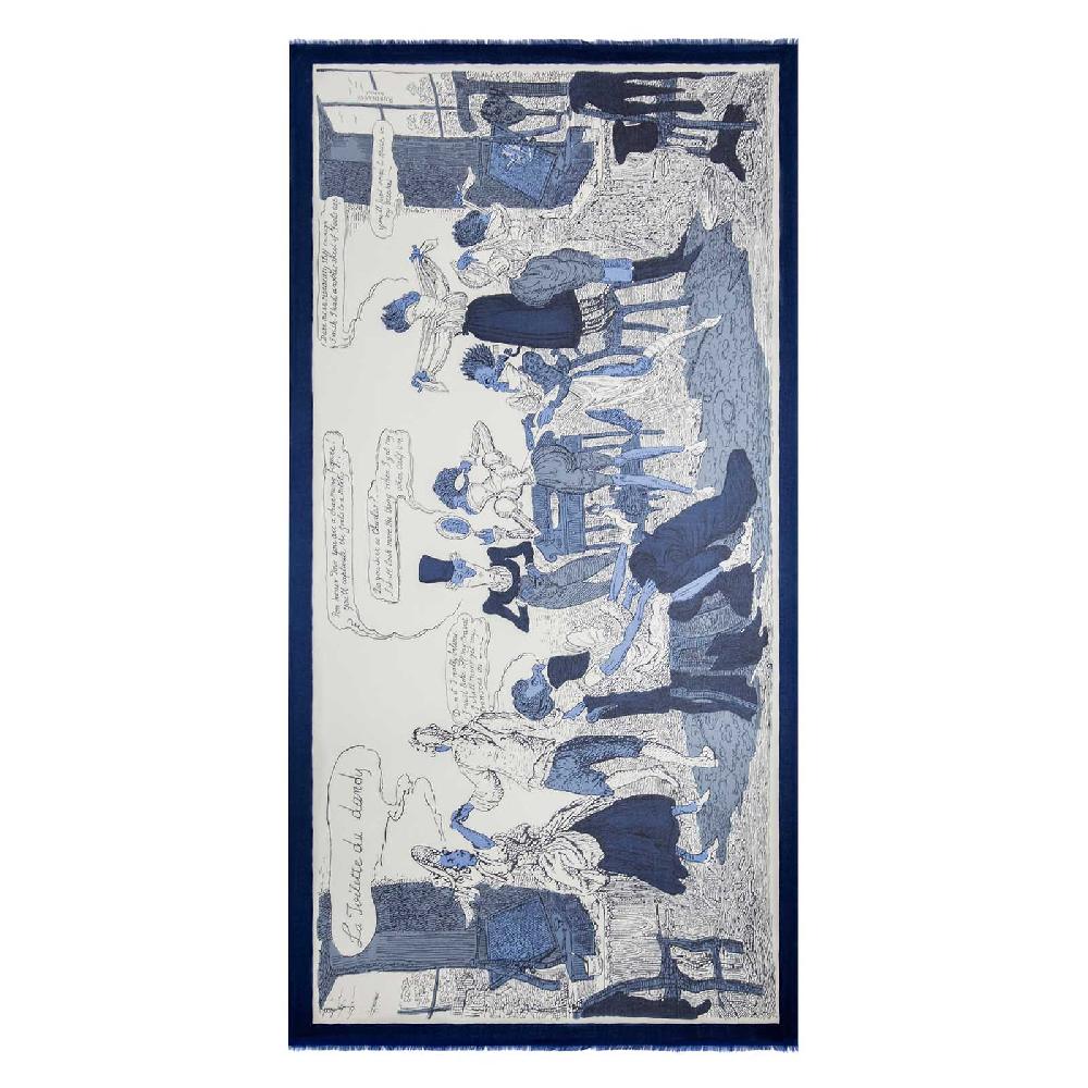 Rubinacci Sciarpa toilette du dandy blu navy Fino Al -60%