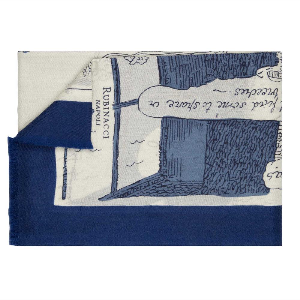 Rubinacci Sciarpa toilette du dandy blu navy Fino Al -60%