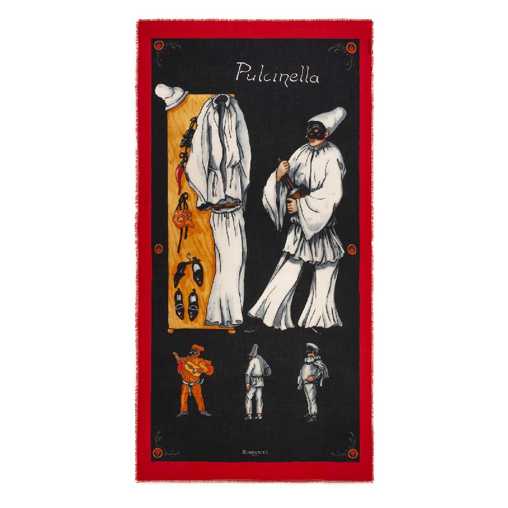 Rubinacci Sciarpa pulcinella nero Shopping Online