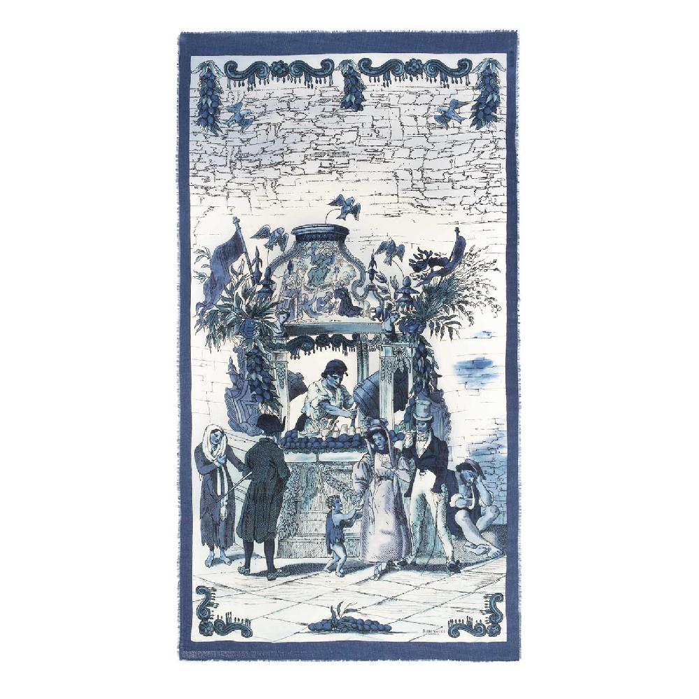 Rubinacci Sciarpa acquafrescaio blu Sottocosto