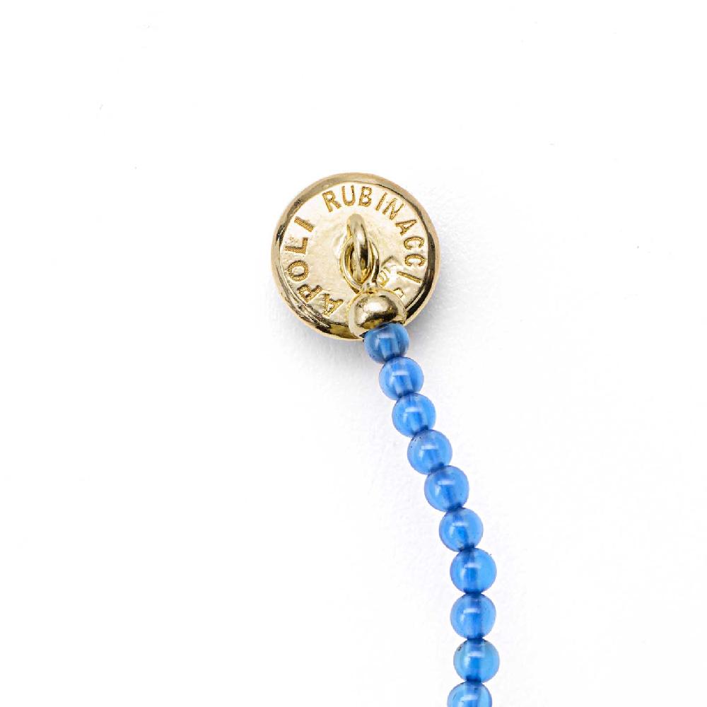 Rubinacci Bottone da bavero ruby in agata azzurro Vendita Calda