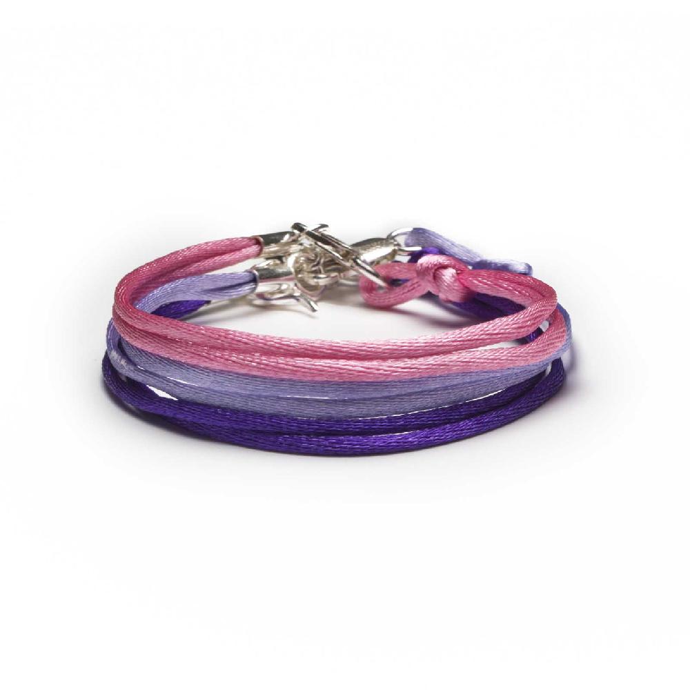 Rubinacci Braccialetto ruby in seta viola Italy
