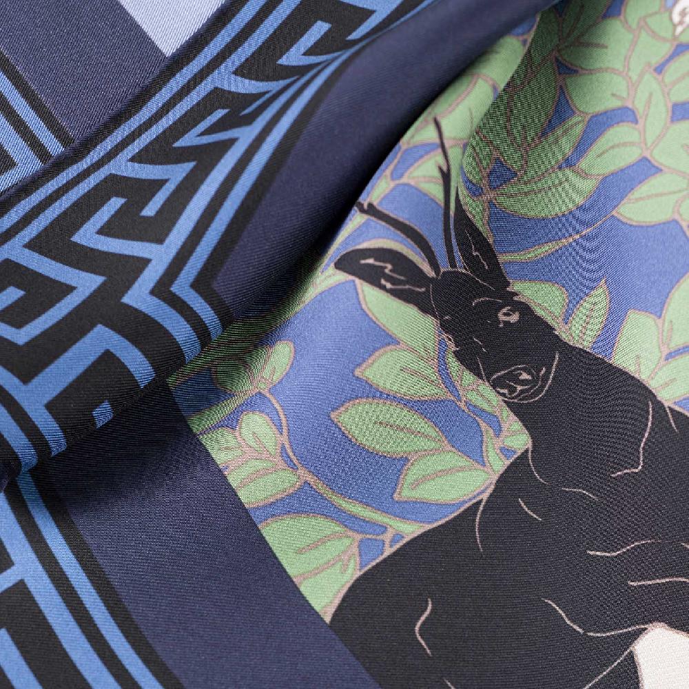 Rubinacci Foulard Artemide e Apollo bluette Nuovo