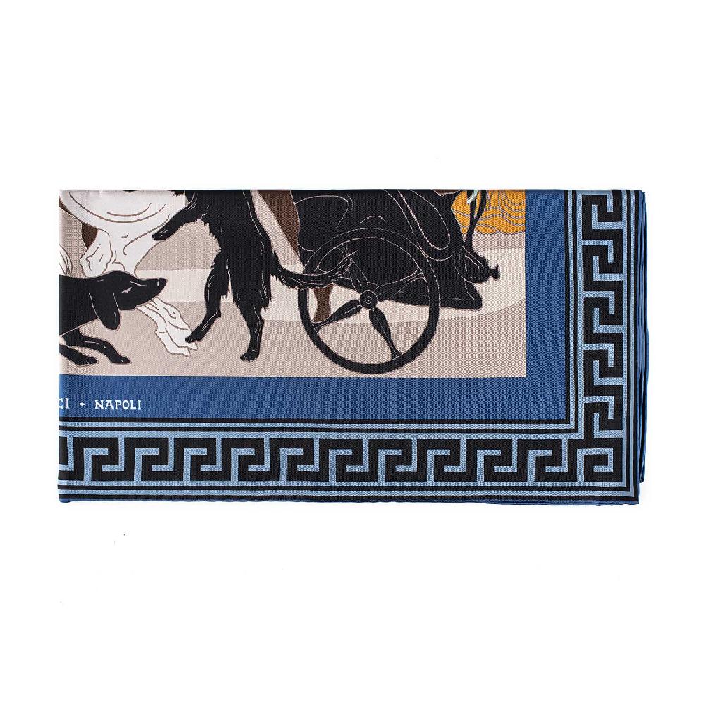 Rubinacci Foulard Artemide e Apollo blu Pezzi Unici