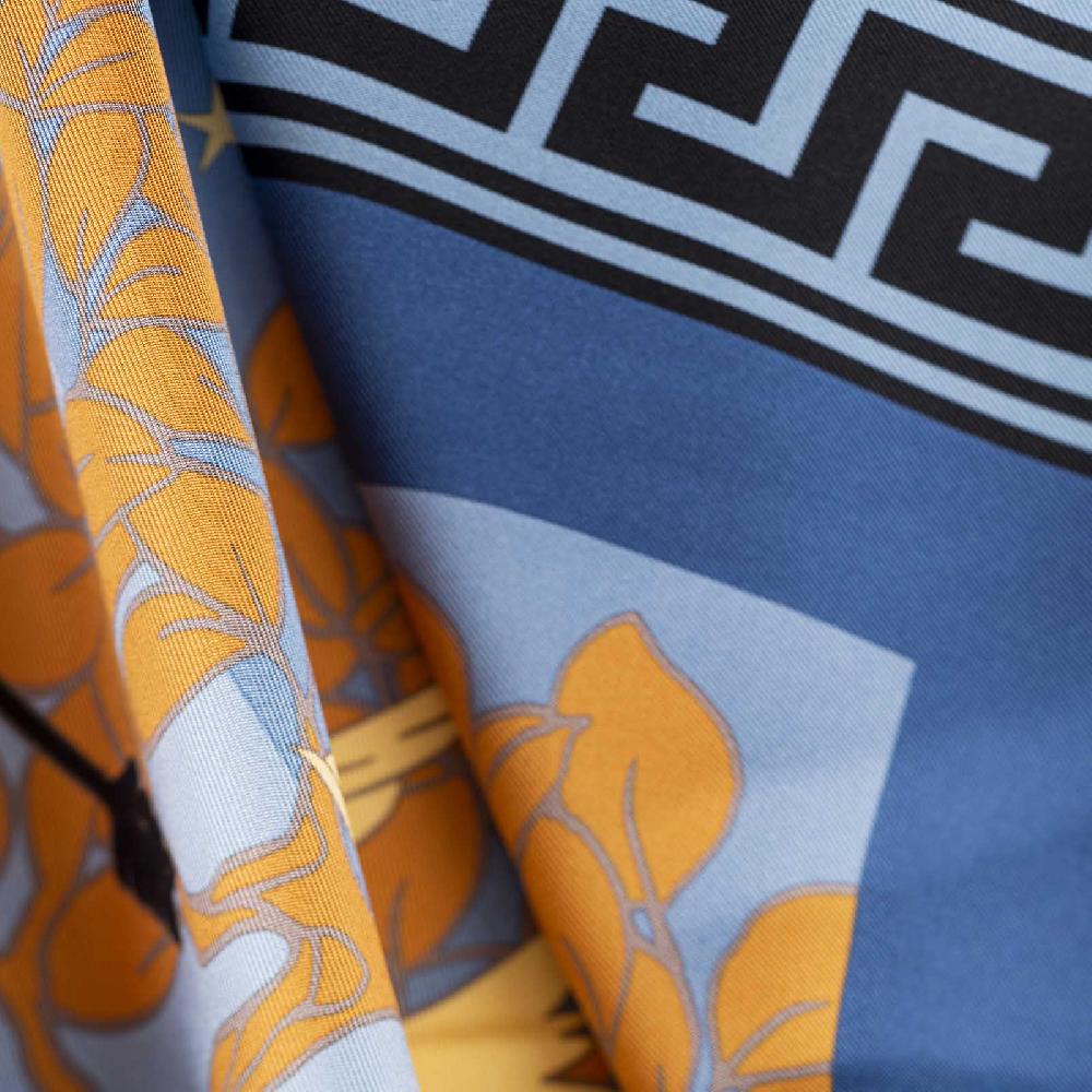 Rubinacci Foulard Artemide e Apollo blu Pezzi Unici