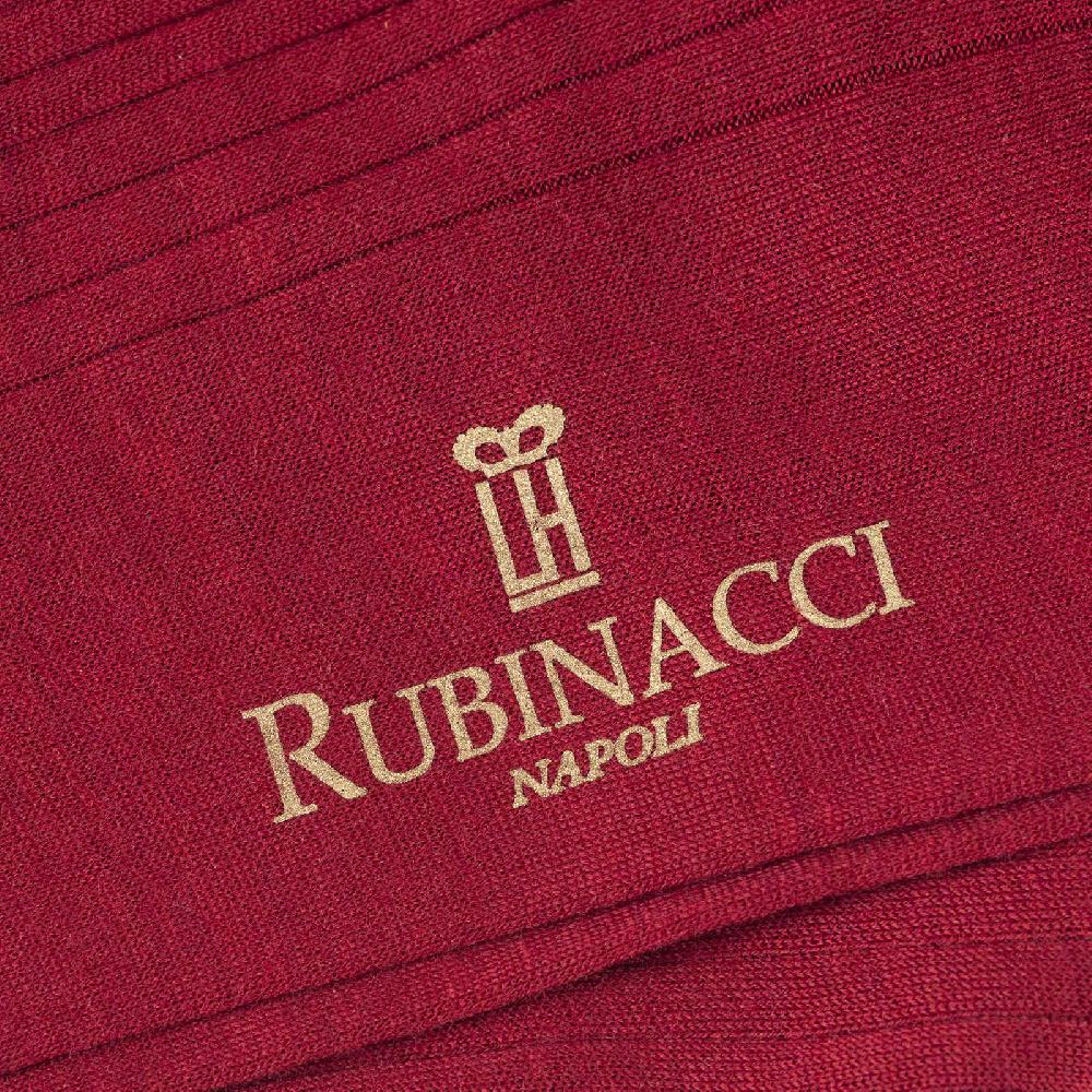 Rubinacci Calze in lana a costina bordeaux Consegna Veloce