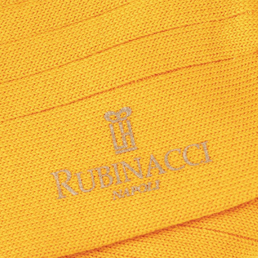 Rubinacci Calze in cotone a costa larga arancio Sconto