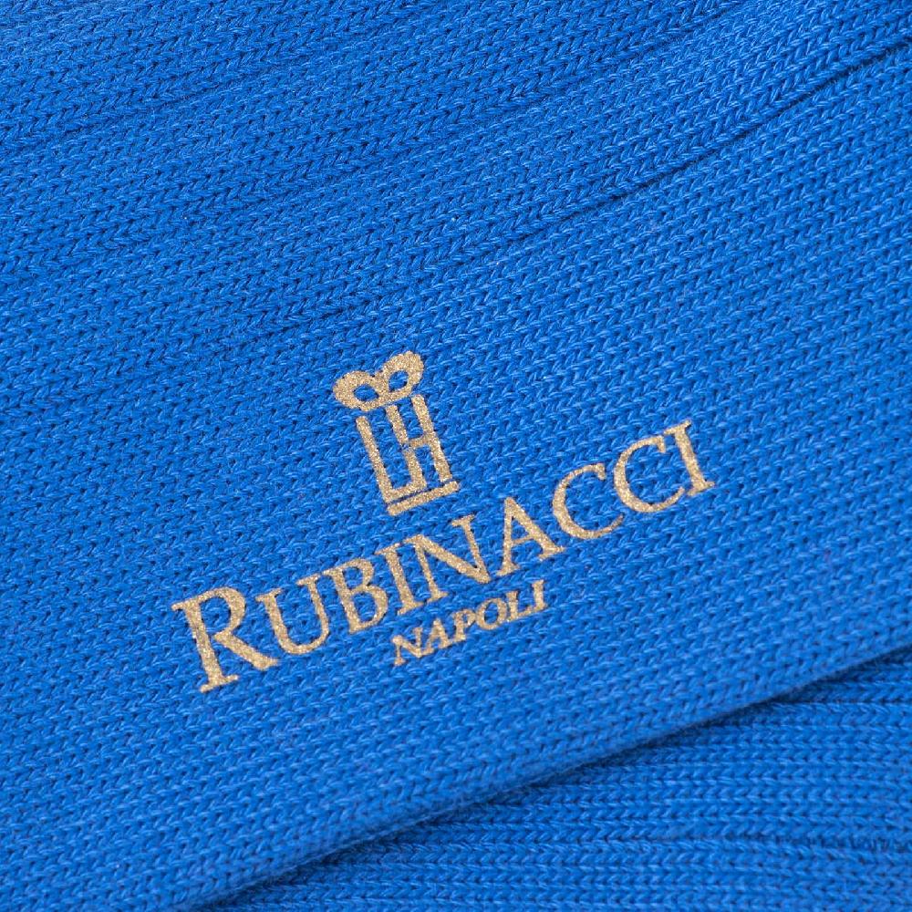 Rubinacci Calze in cotone a costa larga bluette Offerta