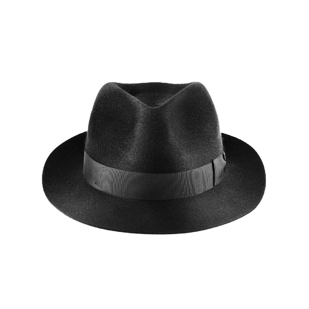 Rubinacci Fedora in cashmere nero In Vendita