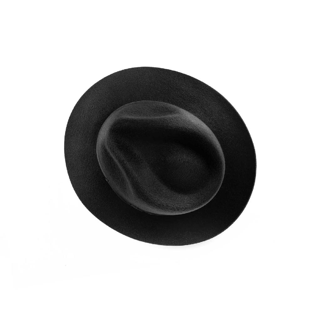 Rubinacci Fedora in cashmere nero In Vendita