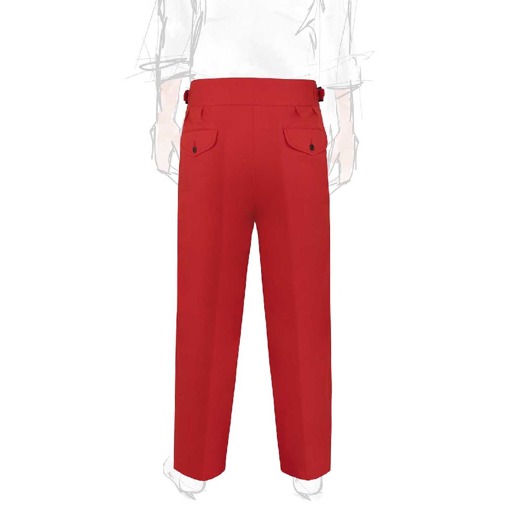 Rubinacci Vintage archive pantalone Manny in cotone rosso Soddisfazione Garantita